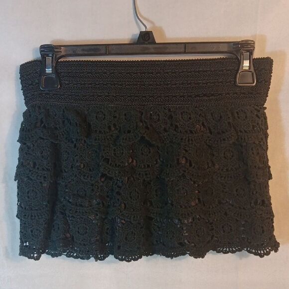 Black Crochet Shorts - Picture 1 of 6